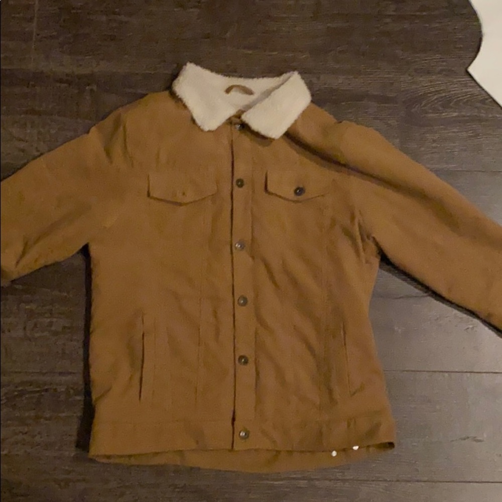 Corduroy jacket with fur collar!